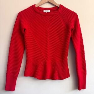 ❤️ Red Peplum Sweater